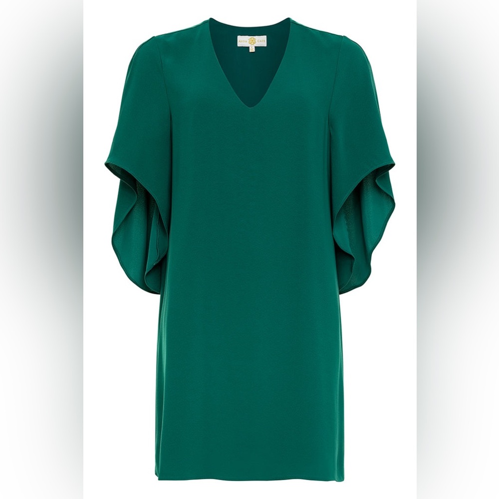 Anna Cate Teal Peacock Colored Mini Meredith Shift Sheath Dress Small